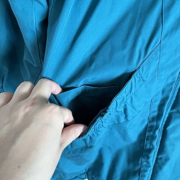VTG Y2K 80s 90s Current Seen Blue Coat Women’s Small Quilt Lining Big Pockets - Picture 4 of 16